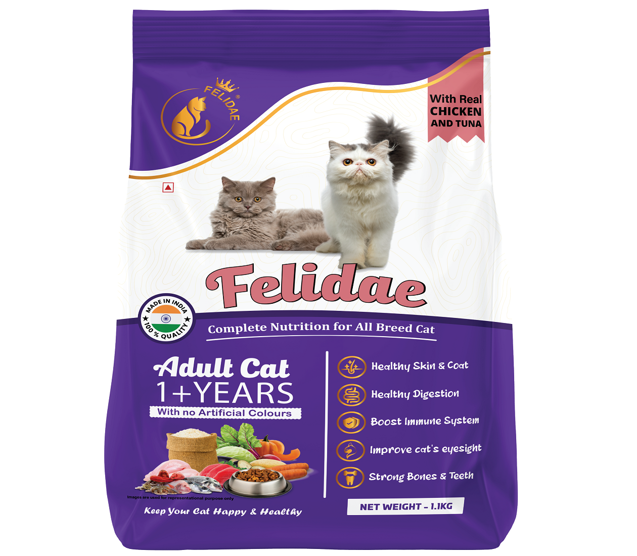 FELIDAE ADULT CAT FOOD CHICKEN & TUNA FISH